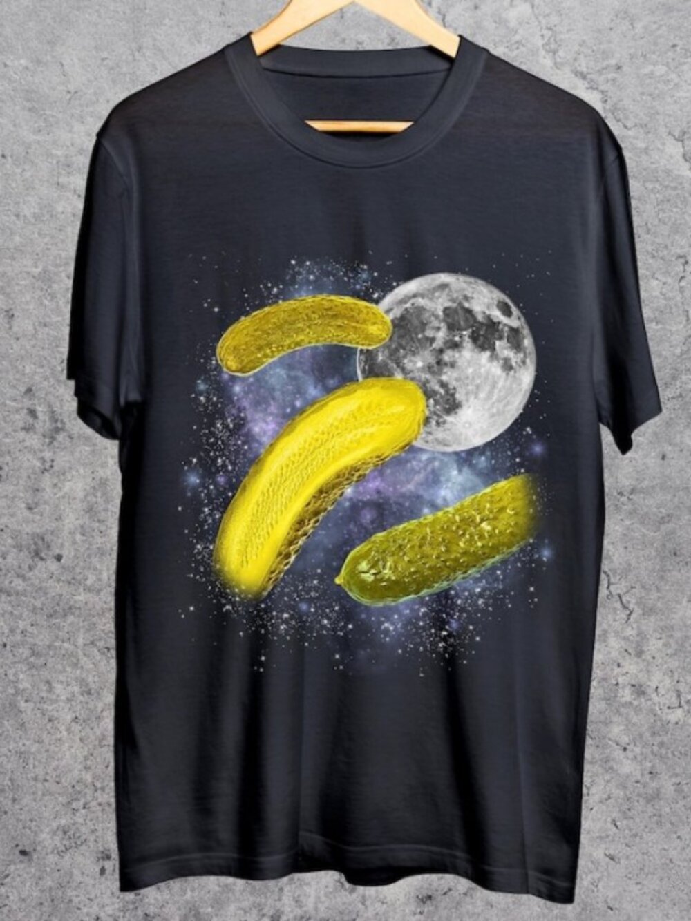 Three Pickle Moon Shirt, Funny Food Lover T-shirt, Galaxy Snack Tee